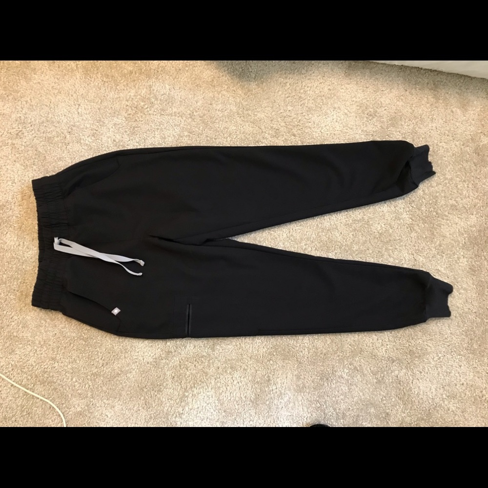 Figs black high waisted Zamora joggers